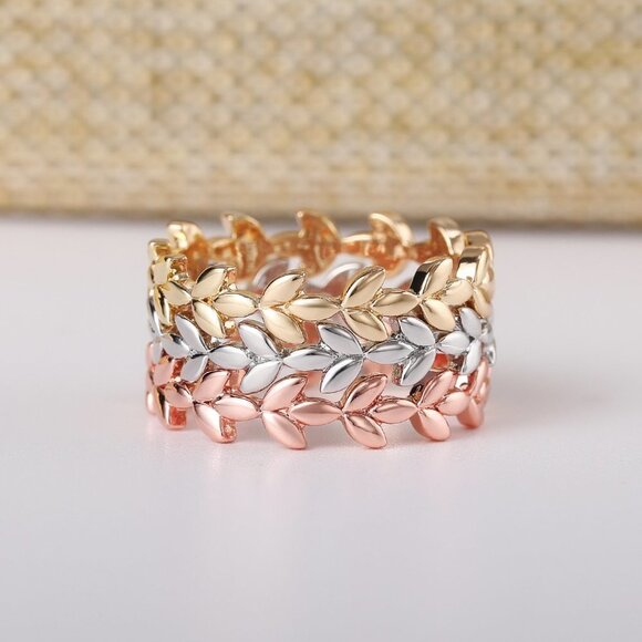 ▶Dainty Yellow Gold Plated Simple Dainty Beautiful Ring for Women/Girl, K947